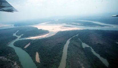 Vista a&eacute;rea de la selva amaz&oacute;nica en Brasil.