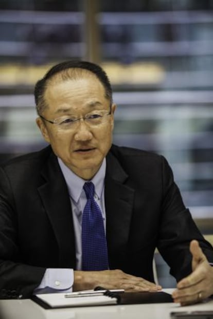 Jim Yong Kim, durante la asamblea del FMI y el Banco Mundial de esta semana en Washington.