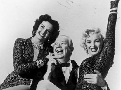 Jane Russell y Marilyn Monroe en &#039;Los caballeros las prefieren rubias&#039;.