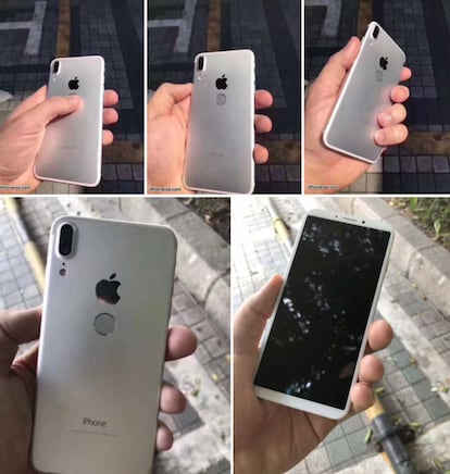 iPhone 8 en color gris con Touch ID trasero y cámara dual