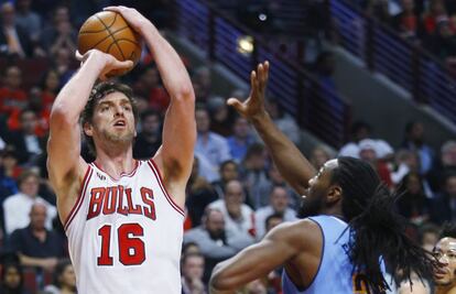 Pau Gasol durante un partido con Chicago Bulls.