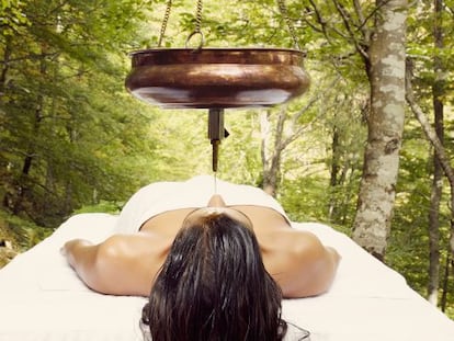 Ayurveda treatment at the Tierra del Agua hotel in Caleao, Asturias.