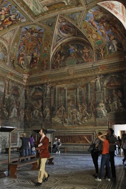 Una de las cuatro Estancias pintadas por Rafael en sus últimos años, que se encuentran en el Palacio Apostólico del Vaticano