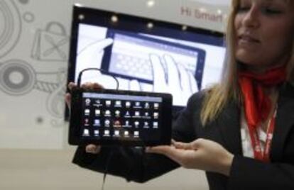 Tablet de Huawei con sistema operativo Android.