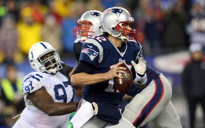 Tom Brady, 'quarterback' de los Patriots, en el partido de la polémica.