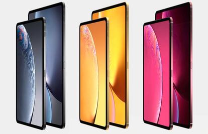 Los diferentes colores con los que podría contar el iPad Pro de 2018