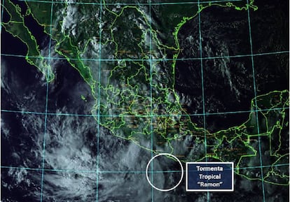 La trayectoria de la tormenta tropical Ramón.