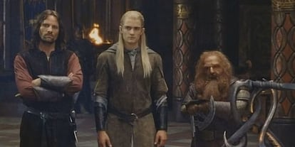 Aragorn, Legolas y Gimli, en 'El señor de los anillos'.