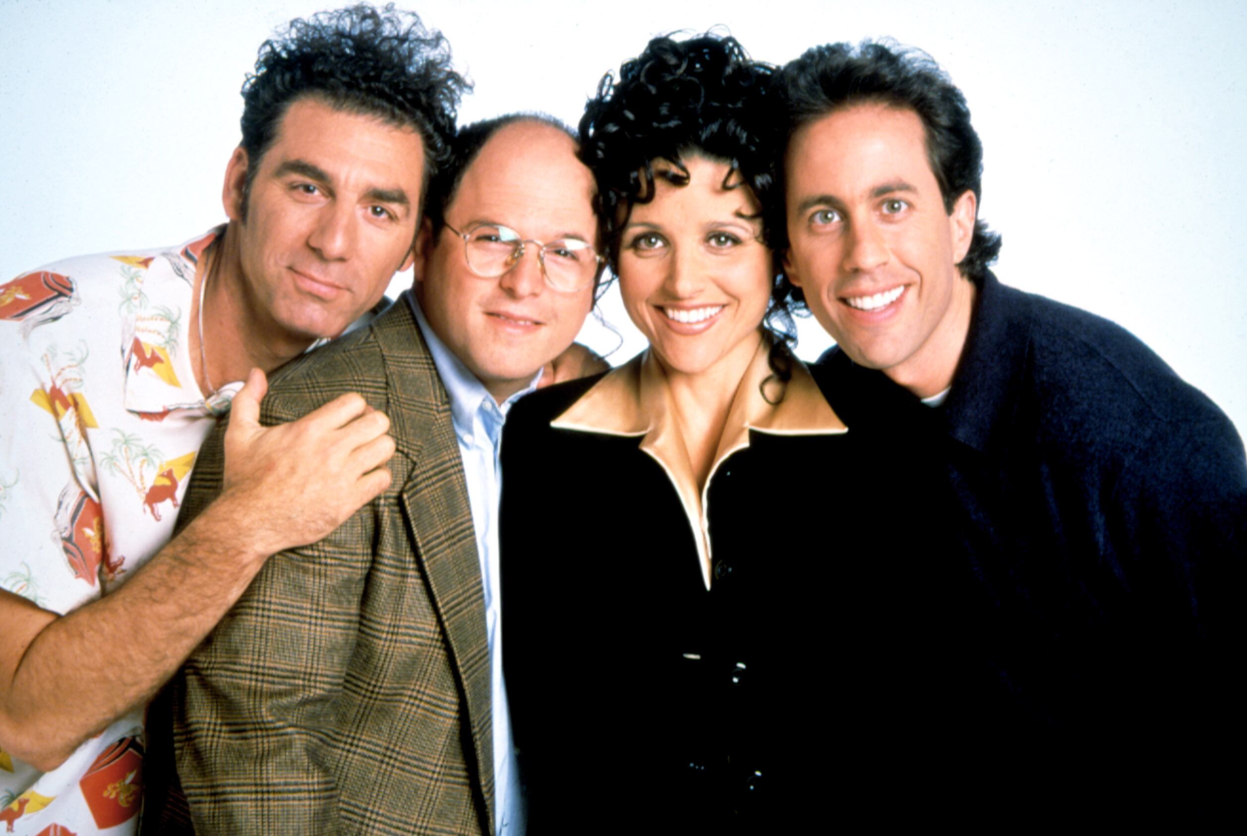 De izquierda a derecha: Michael Richards, Jason Alexander, Julia Louis-Dreyfus y Jerry Seinfeld, los actores principales de la serie 'Seinfeld' que se emitió entre 1989 y 1998.