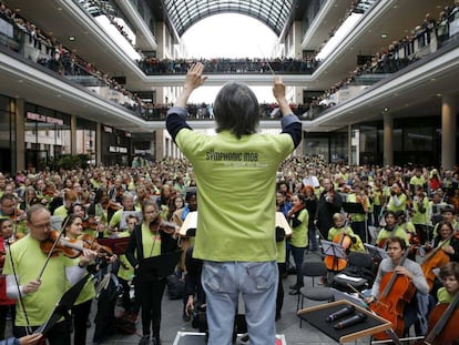 El director Kent Nagano, durante el concierto.