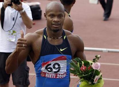 Asafa Powell, en Rieti