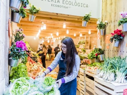 Ecobotiga al carrer Astúries de Barcelona.