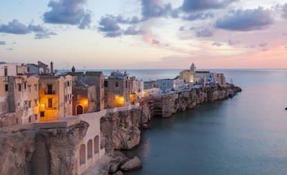 Ciudad de Vieste, en Apulia (Italia).