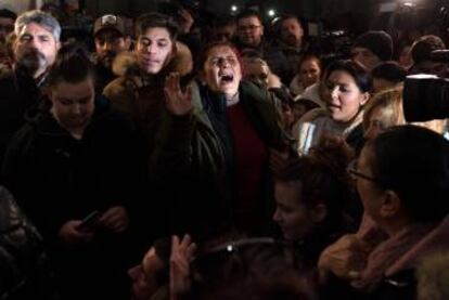 Residents of Totalán held a vigil to show support for the family.