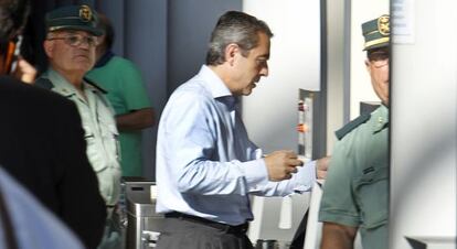 El exvicepresidente Víctor Campos, en la Ciudad de la Justicia de Valencia.