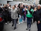 Protesta contra un desahucio en Parla.