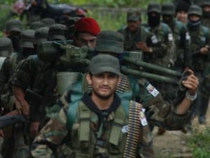 Miembros de las FARC em Colombia.