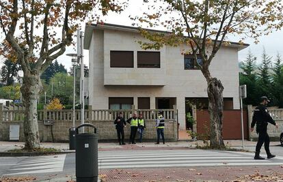 Vivienda registrada en Pontevedra en la operación antidroga.