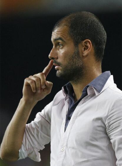 Pep Guardiola, durante un partido de la pretemporada.