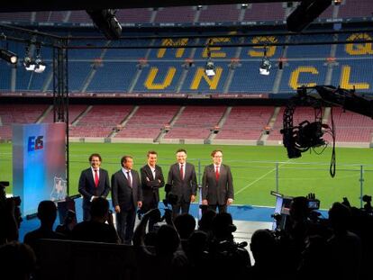 Debat de candidats a la presid&egrave;ncia del Bar&ccedil;a.