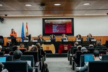 Una de las mesas en el Congreso de los Diputados, en una imagen cedida por Aevi.