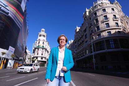 Purificación Causapié, en la Gran Vía.