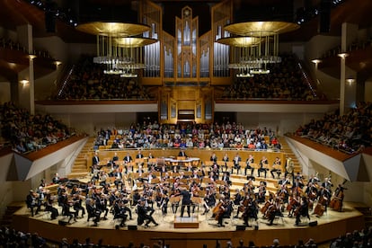 La Philharmonia Orchestra y Marin Alsop tocando ‘Romeo y Julieta’ de Prokófiev, el pasado 12 de enero en el Auditorio Nacional.