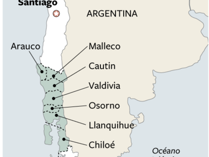 Provincias en las que hay mapuches