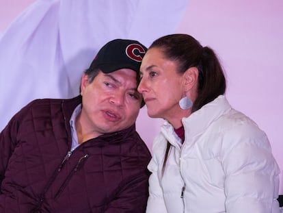 Mario Delgado y Claudia Sheinbaum, el 26 de diciembre en Ciudad de México.