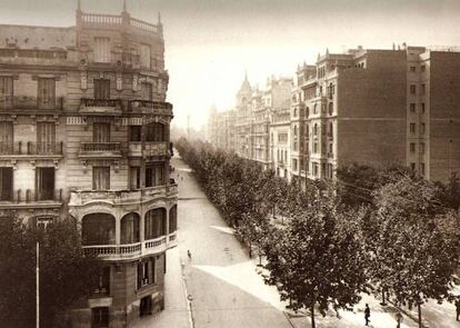 Intersección de las calles Príncipe de Vergara y Goya en el año 1929.