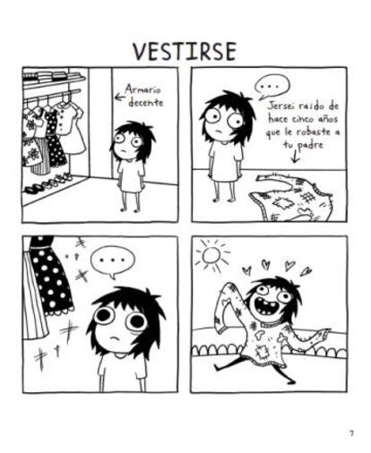 Una página del tebeo 'Sarah's Scribbles'.