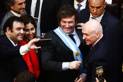 Javier Milei durante la sesión inaugural del Congreso argentino en Buenos Aires.