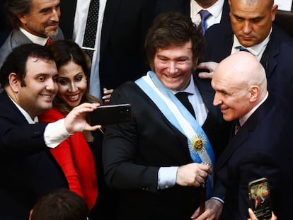 Javier Milei durante la sesión inaugural del Congreso argentino en Buenos Aires.