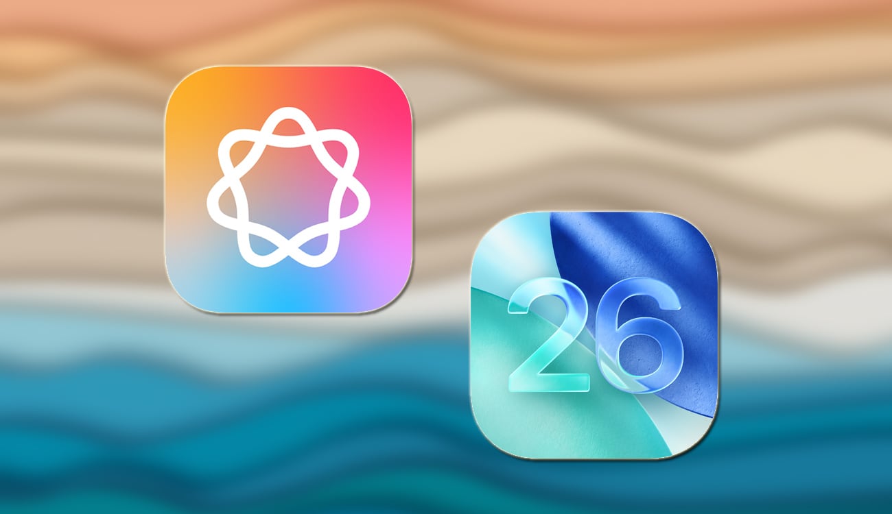 Logos de Apple Intelligence y de iOS 26
