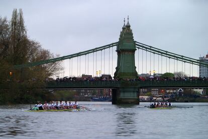 La regata entre las universidades de Cambridge y Oxford.