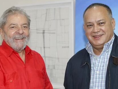 Lula e Diosdado Cabello em S&atilde;o Paulo.