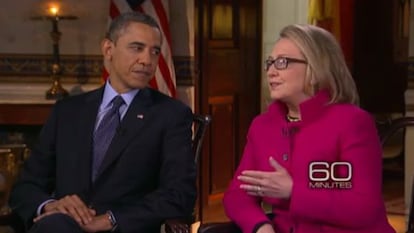 Barack Obama y Hillary Clinton durante la entrevista en &#039;60 Minutes&#039;.