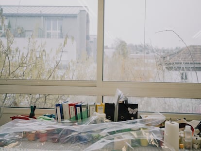 Vistas al barrio de Cachan desde el estudio de Julio Le Parc. El artista ha desarrollado su carrera en París, donde vive desde 1958. 