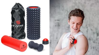 rodillo de estiramiento foam roller, rodillo de masaje amazon, rodillo de espuma deportivo, fitness y ejercicio