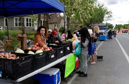 Un mercadillo en Minneapolis, Minnesota.