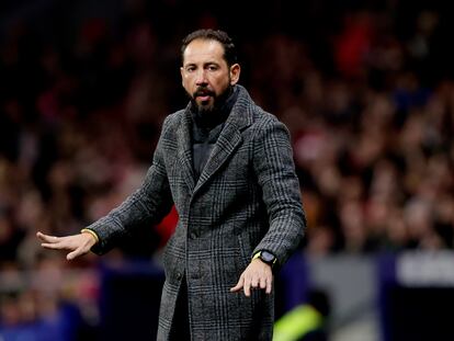 Pablo Machín, en el partido del Elche en el Metropolitano.