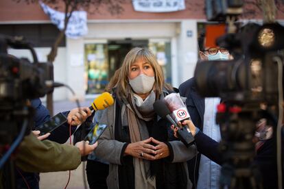 Núria Marín Martínez, durante su intervención en un acto del PSC en octubre.