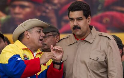 Cabello e Maduro, no sábado passado em Caracas.