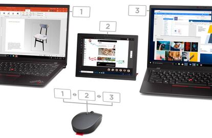 Nuevo ratón de Lenovo para usar con hasta tres dispositivos.