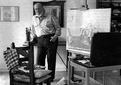 Ramón Gaya (1910-2005), en su casa en Madrid.
