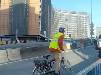 Eurócratas en bicicleta