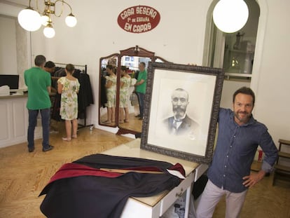 Interior of Capas Seseña, a store specializing in traditional Spanish capes