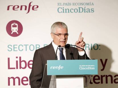 saías Táboas, presidente de Renfe, durante un evento organizado con CincoDías.