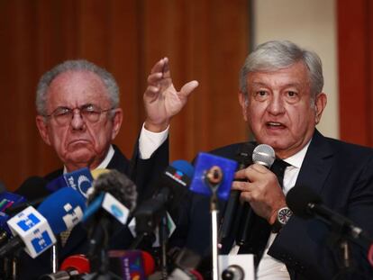 López Obrador, esta mañana en Ciudad de México.