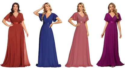 Estos vestidos de invitada se pueden encontrar en Amazon.